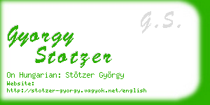 gyorgy stotzer business card
