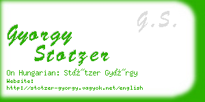 gyorgy stotzer business card